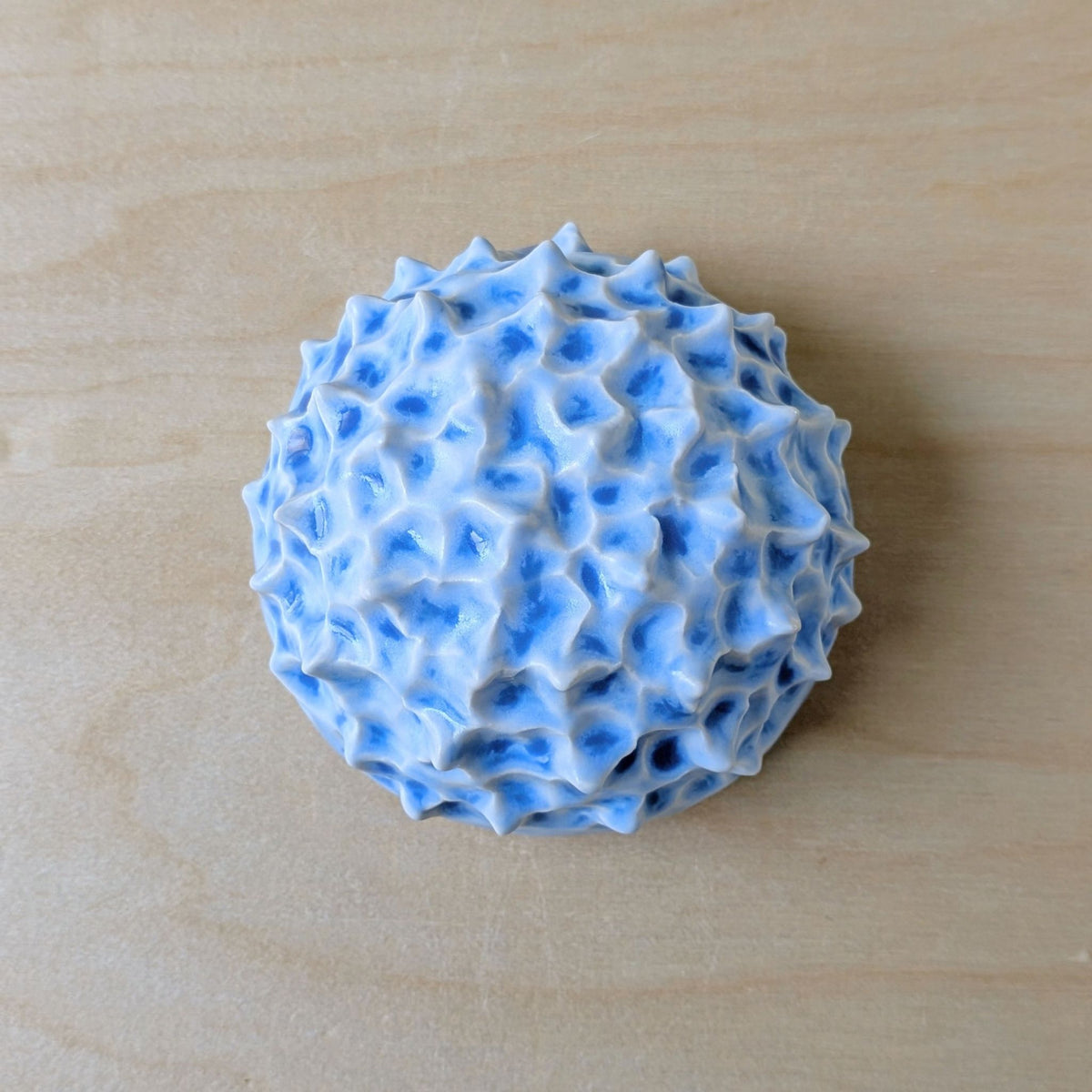 Sea Urchin | Ocean blue |  Ceramic Wall Sculpture