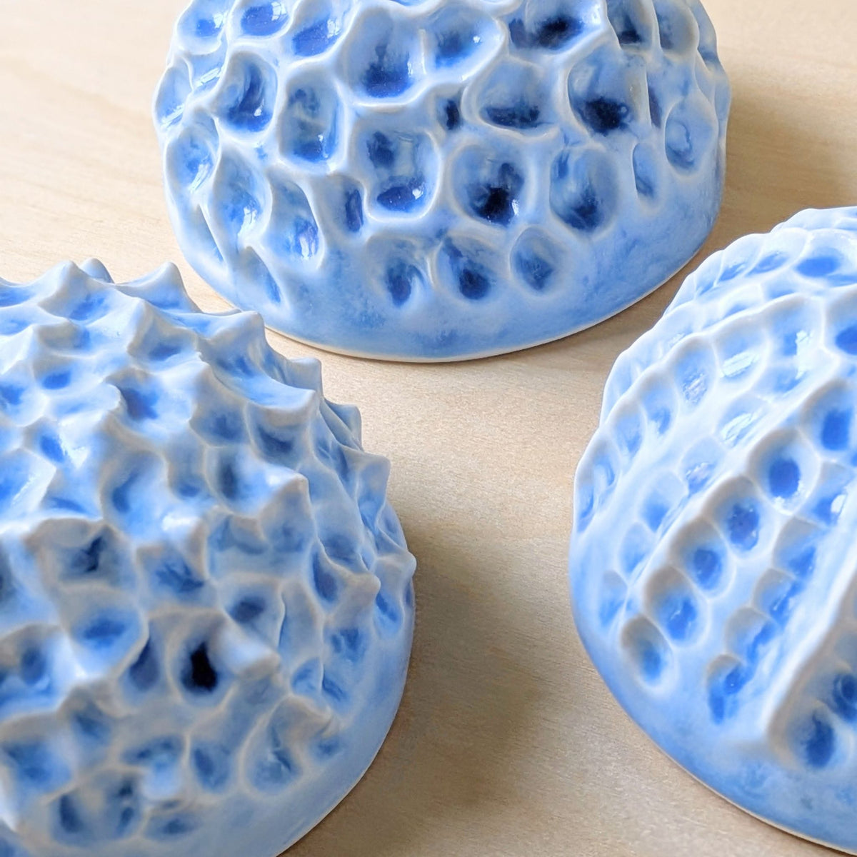 Sea Urchin | Ocean blue |  Ceramic Wall Sculpture