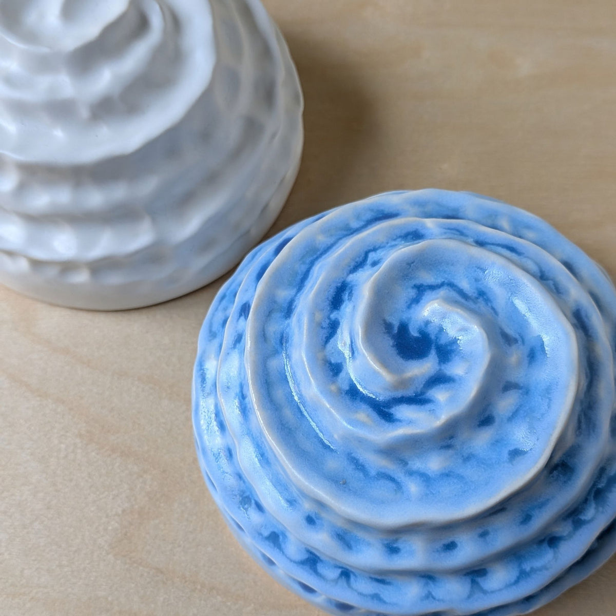 Nautilus shell |Ocean blue|porcelain Wall Sculpture
