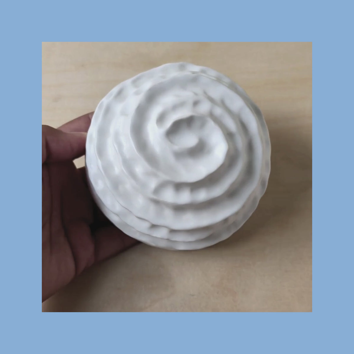 Nautilus shell |White sand | Porcelain Wall Sculpture